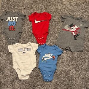 Nike Infant Onesie Set — Red, Gray, White, Blue